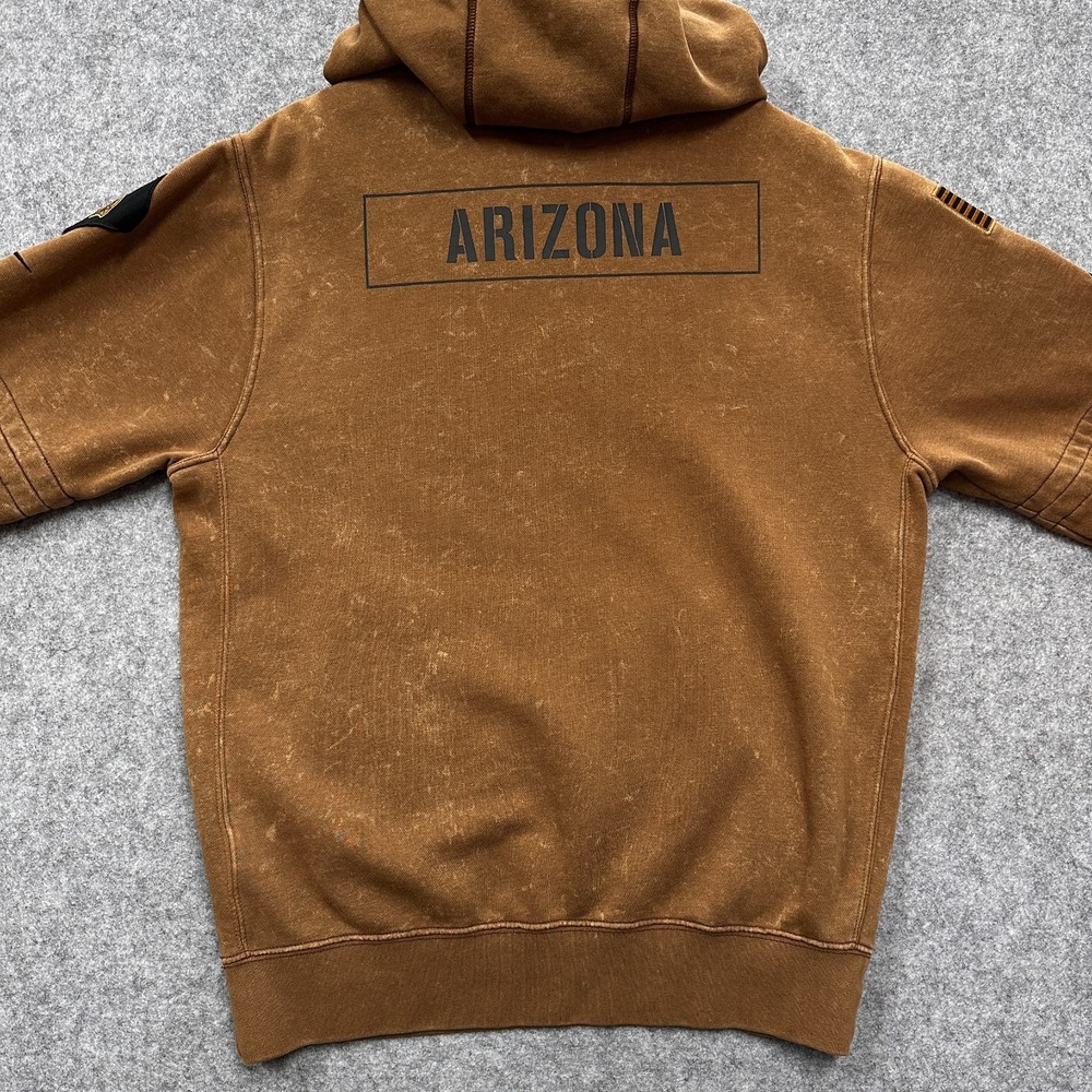 Nike NFL Arizona Cardinals Salute to Service Hoodie Mens Small Brown Pullover - Picture 7 of 11